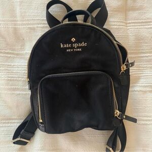 Kate Spade Black and Gold Backpack